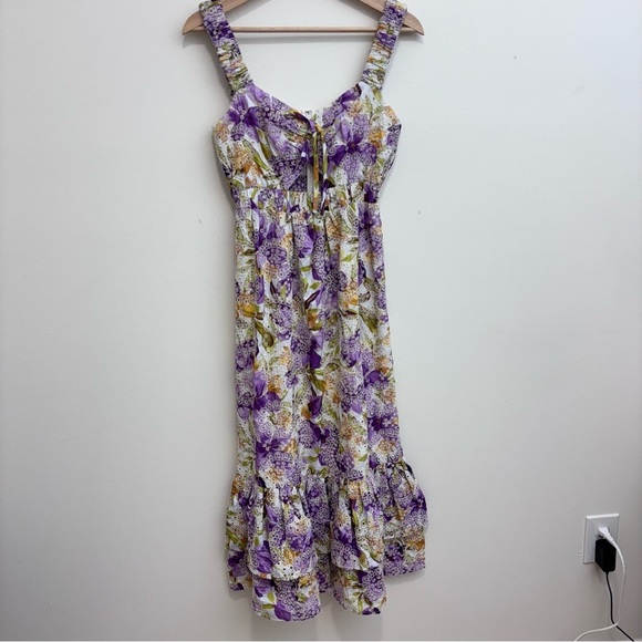 Anthropologie Adelyn Rae Kathleena Eyelet Midi Dress NWOT XS! - Picture 4 of 6